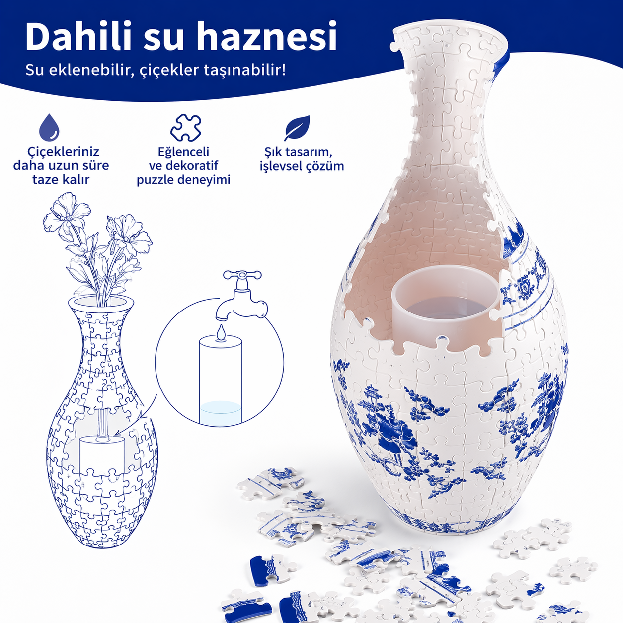 Vazo Puzzle - 3D Eğlenceli Puzzle